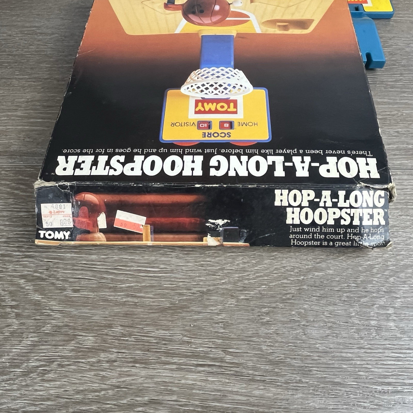TOMY HOP-A-LONG HOOPSTER Wind-Up Basketball Game Original Box (1981) PARTS ONLY