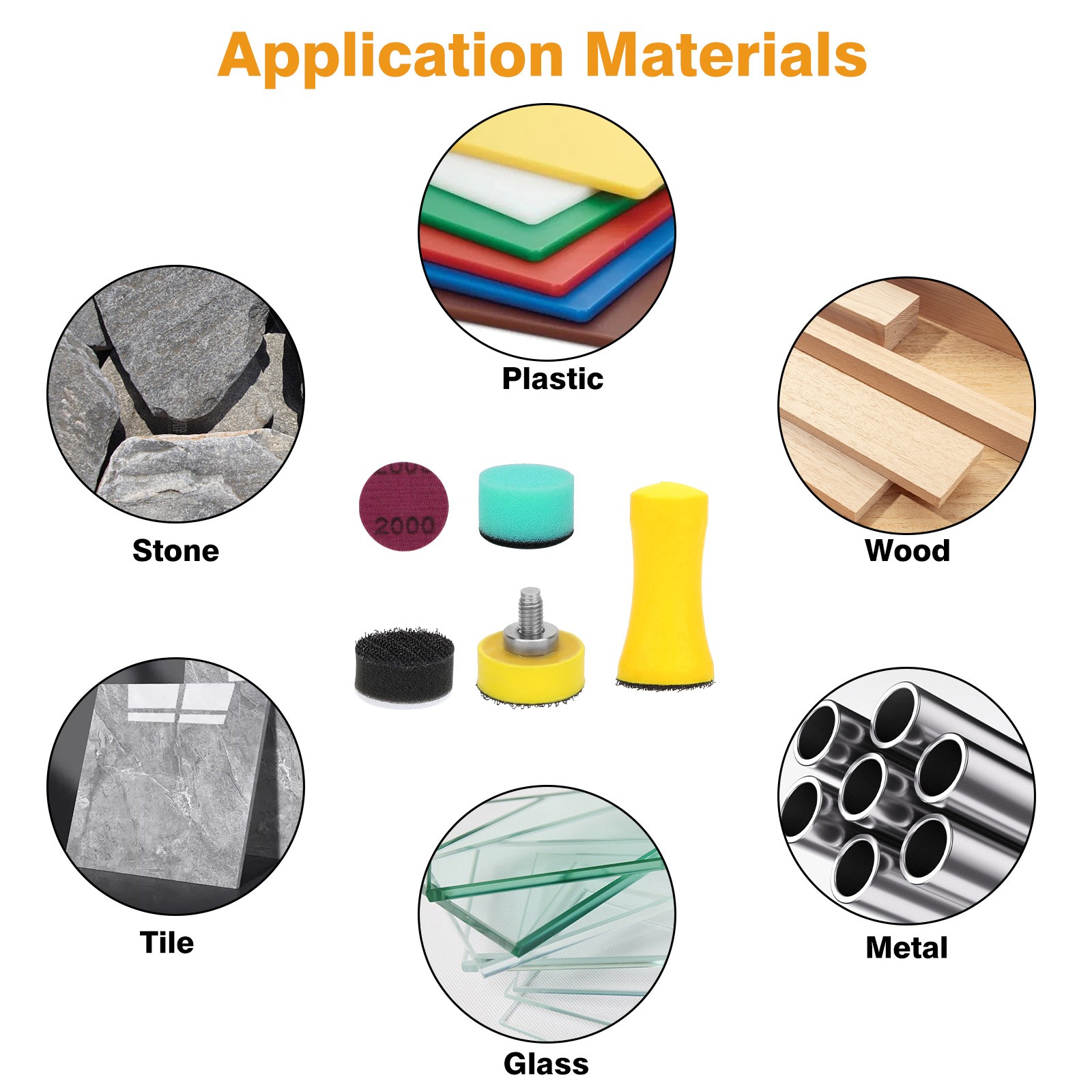 250PCS 1 inch Sanding Discs 60-10000 Grit for Drill Wet Dry Hook Loop Sandpaper