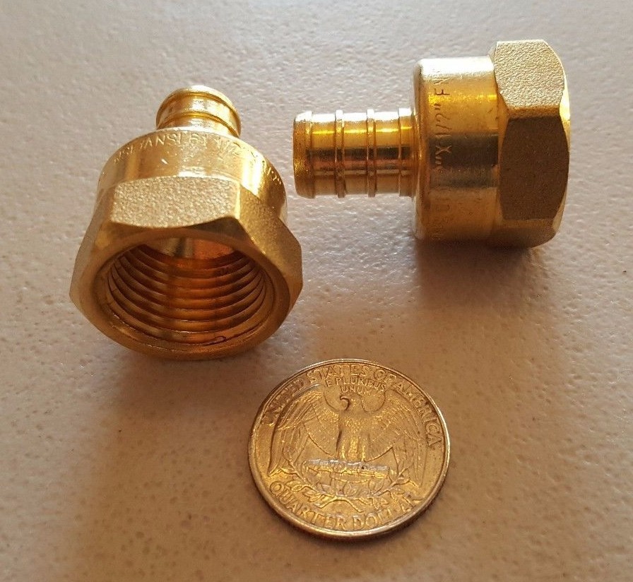(25) 1/2" PEX X 1/2" FEMALE NPT THREADED ADAPTER BRASS CRIMP FITTING - LEAD FREE