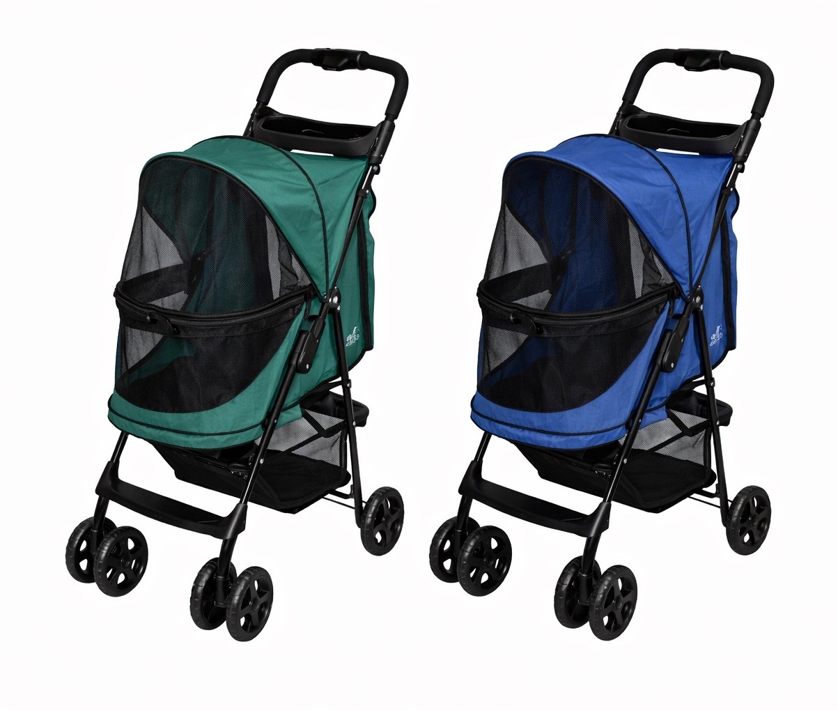 Pet Gear Happy Trails No-Zip Pet Stroller Dog Cat Carrier Sapphire Emerald