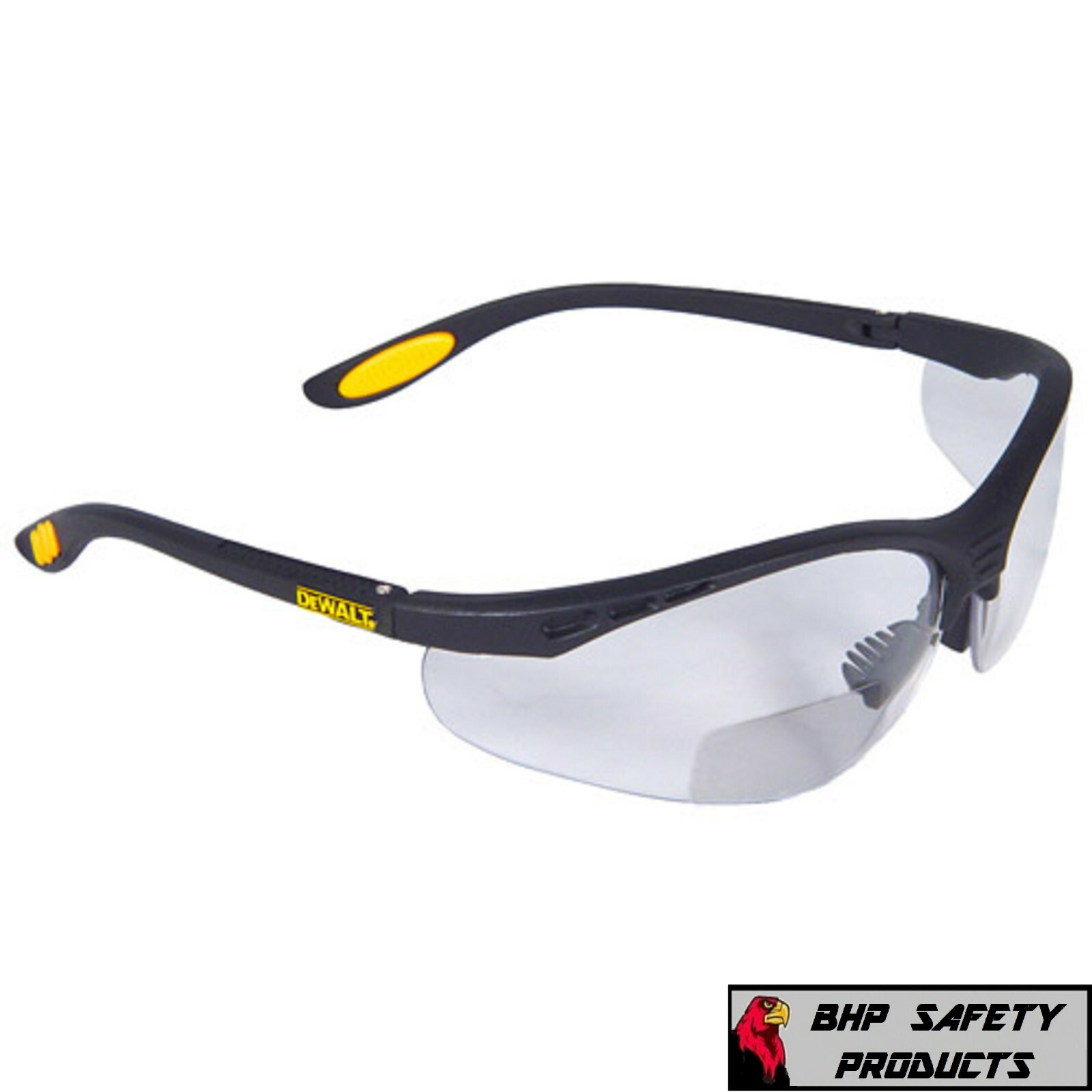 DeWalt Bifocal Reading Readers Safety Glasses CLEAR Lens 1.0, 1.5, 2.0, 2.5, 3.0