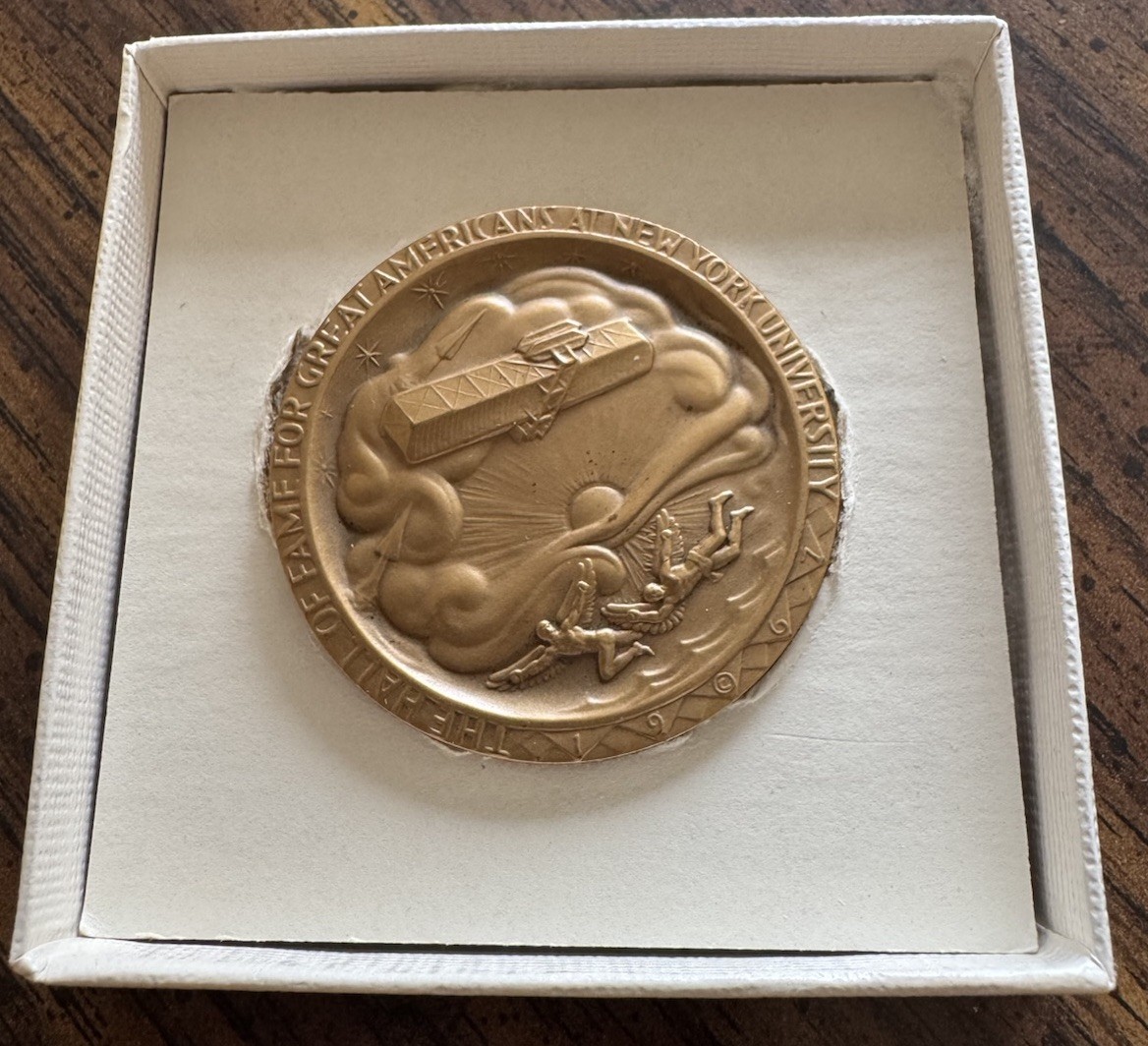 Wright Bros Great American NYU HOF Bronze Medal Medallic Art Co In Box Rare
