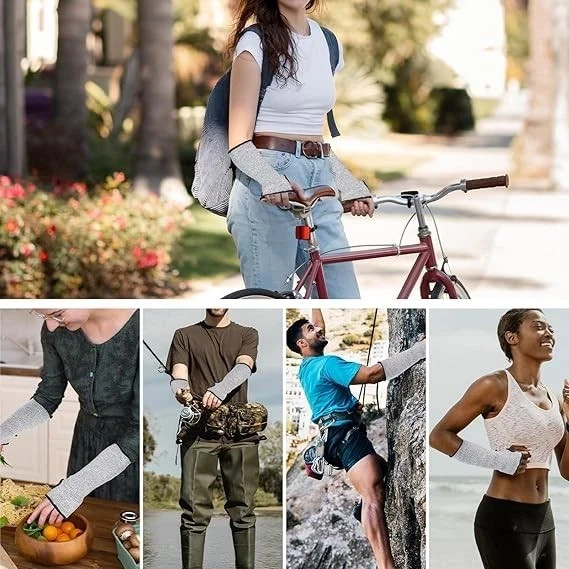 2Pcs Cut Resistant Sleeves Soft Arm Protectors for Thin Skin