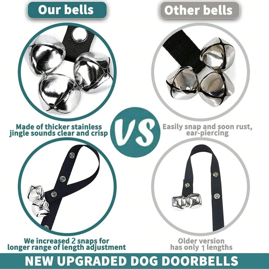 1pc Dog Door Bell, Puppy Potty Training Bell Dogs Go Out Training 7 Loud Bells