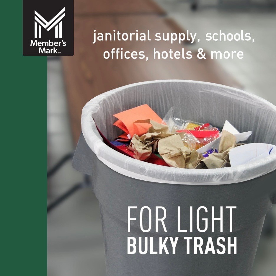 Member's Mark 50 Gallon Commercial Trash Bags 220 Ct Heavy Duty Large Capacity