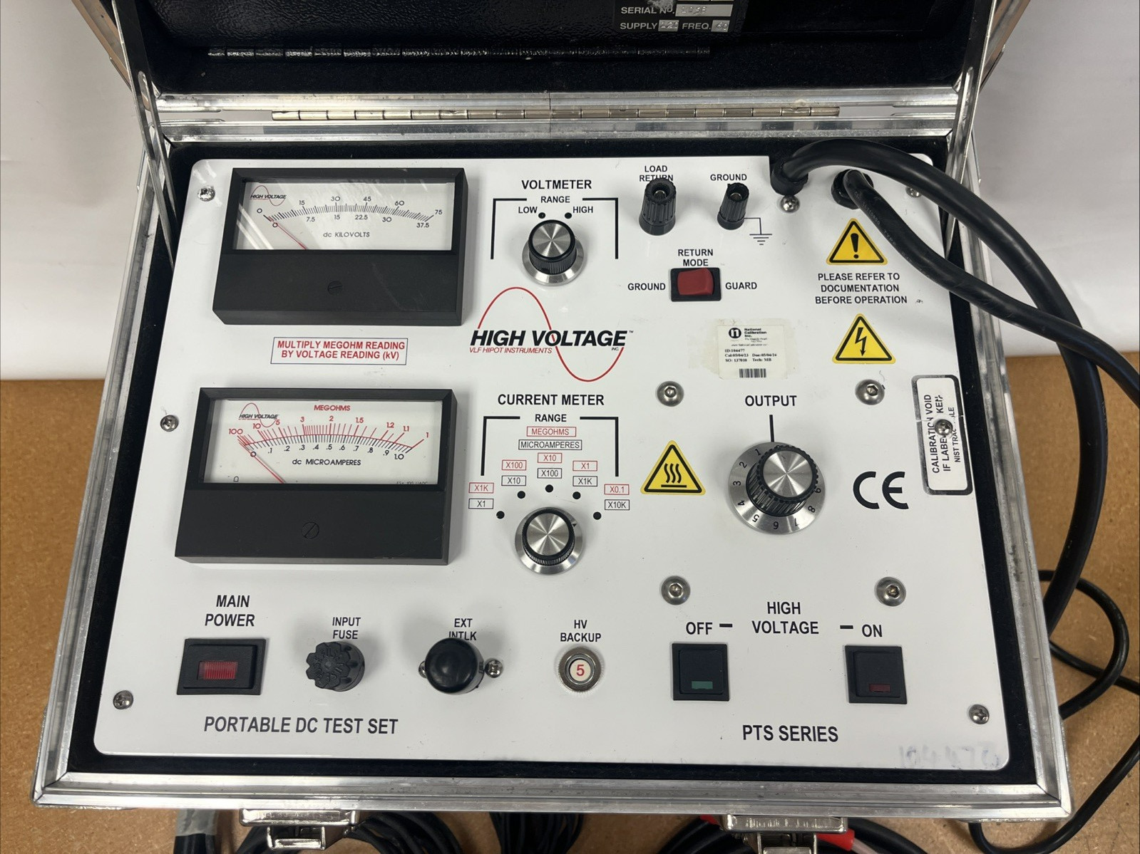 High Voltage PTS-75 DC HiPot Tester 75KV Output Megohmmeter