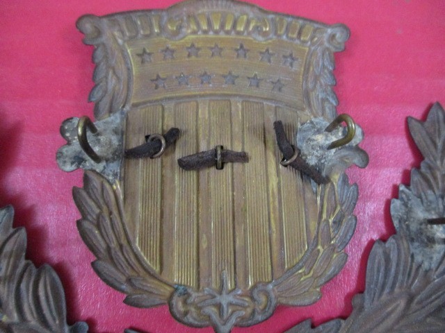 Civil War USMC Marine Corps Early Shako Helmet Plate & Wreath - Original - RARE