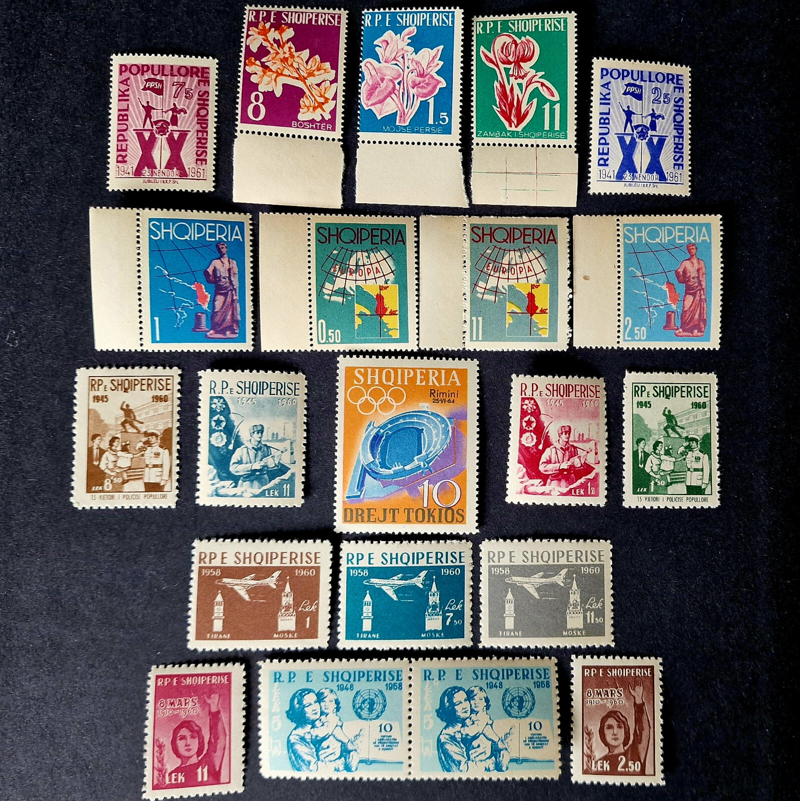 Albania 1960 MNH - 21 Stamps 11 Full Sets