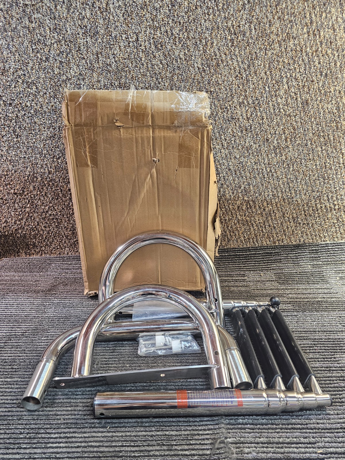 Marine System Boat Stainless Steel 4 Step Telescoping Folding Ladder FH8341SA4R1