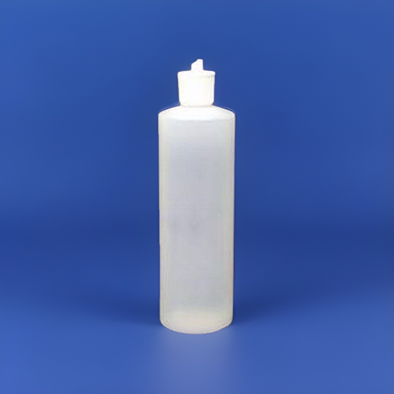 16 oz Empty Plastic Cylinder Bottle With Flip Top Pour Spout HDPE, Free Shipping