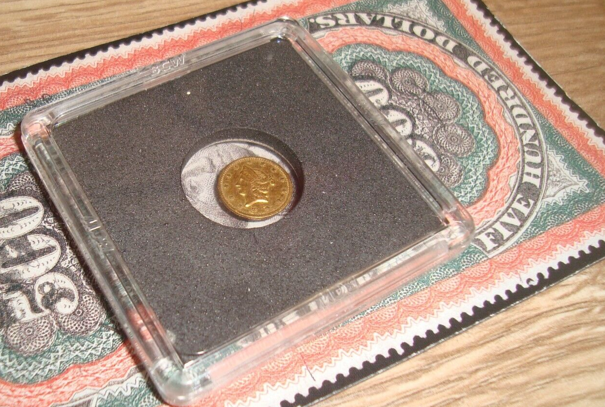 California Small Denomination GOLD 1853 Liberty Head Gold Half Dollar-Round DOL.