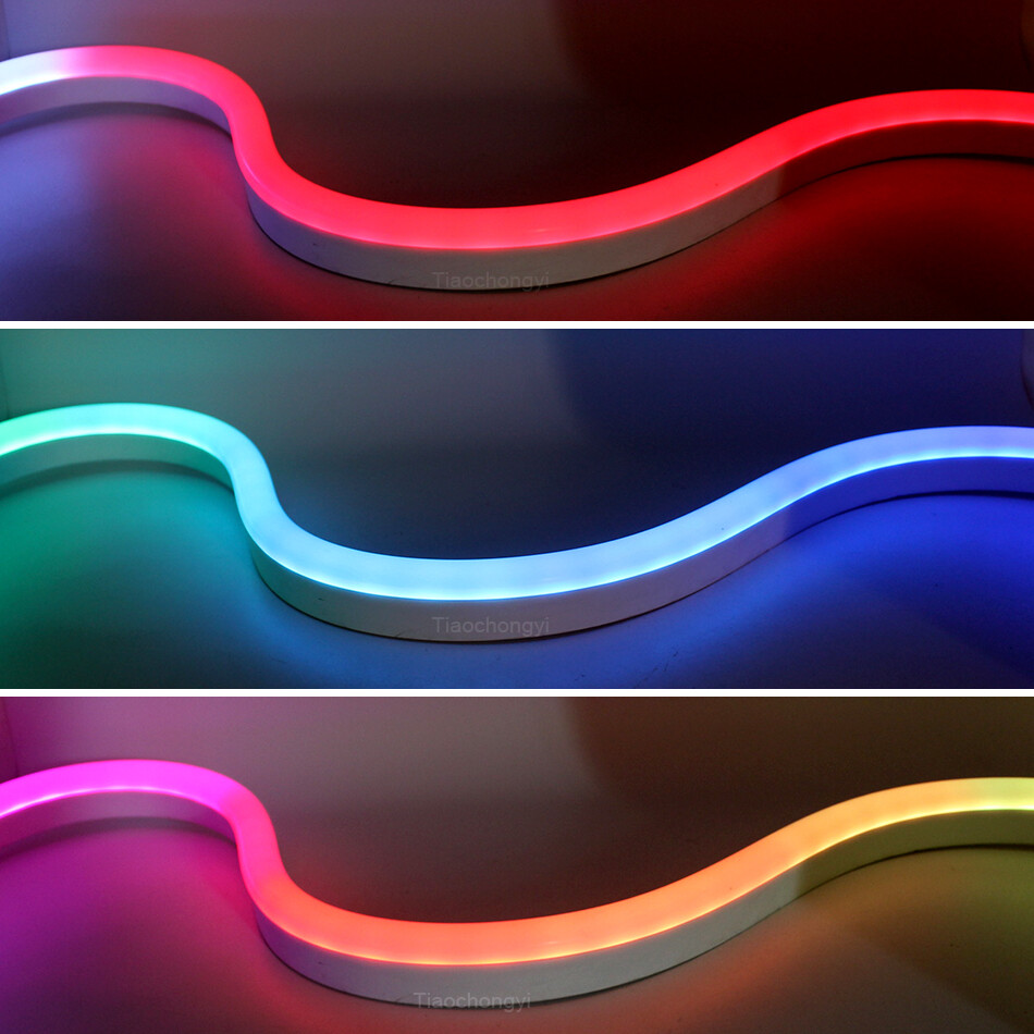 DC 12V 24V WS2811 8x16mm Neon strip Addressable RGB Dream color LED stirp light