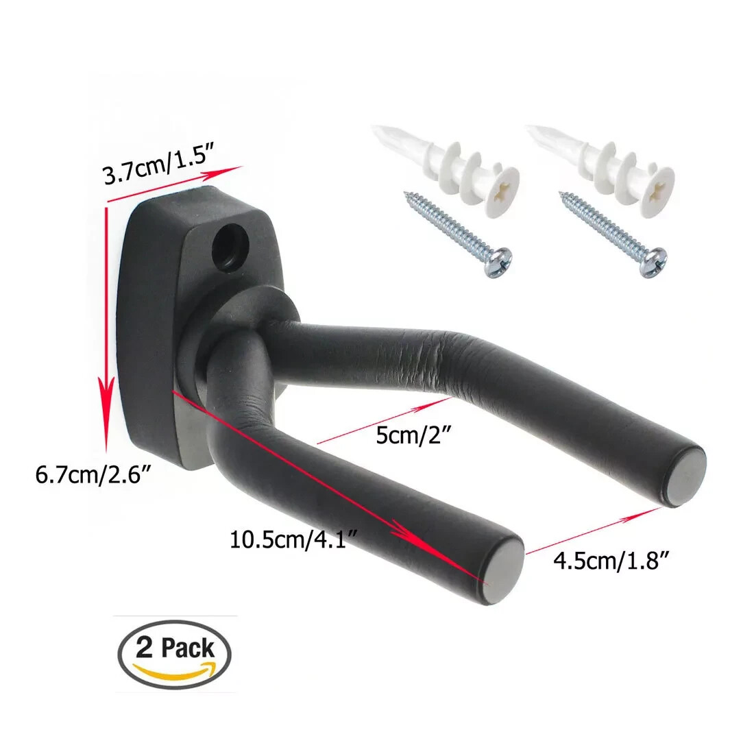 10 PCS Pack Guitar Hangers Hook Holder Wall Mount Hanger Display Instrument