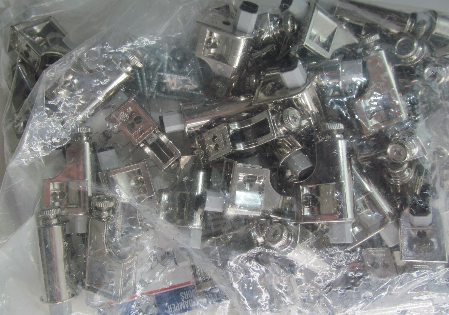 50-PACK ROK HARWARE SCD103 SOFT CLOSE DAMPER W/SCREWS FOR CABINET DOORS NICKEL