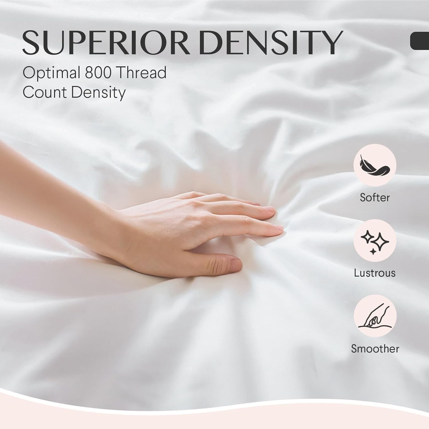 FAUNNA 100% 800TC Cotton Fitted Sheet Deep Pocket Breathable Bed Sheet All Size