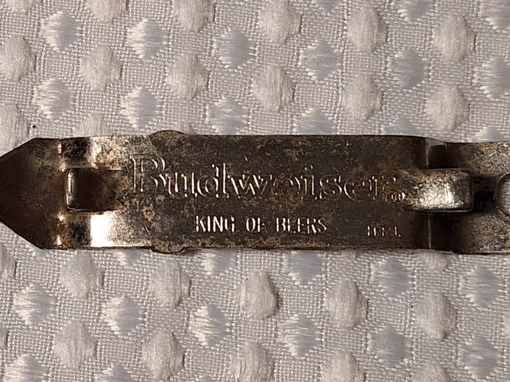 Vintage Budweiser King of Beers Small Metal Beer Bottle Can Opener