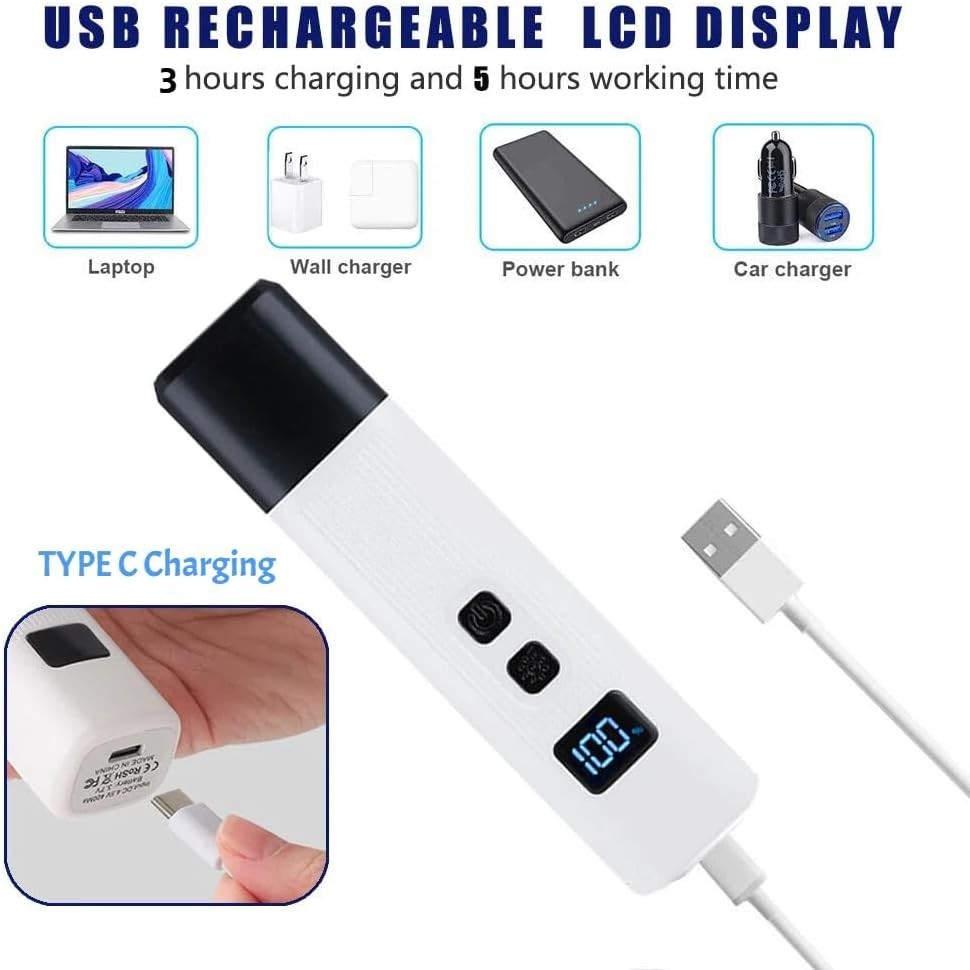 Silent Groom Pro Nail Grinder, Heusom Dog Nail Trimmer, Rechargeable USB