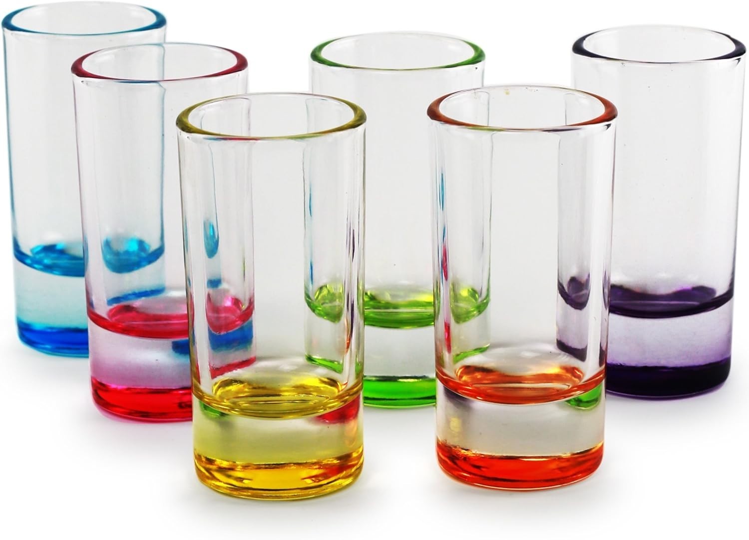 CircleWare Paradise 6pc  1.2 Oz  Multicolored Shot Glasses NEW