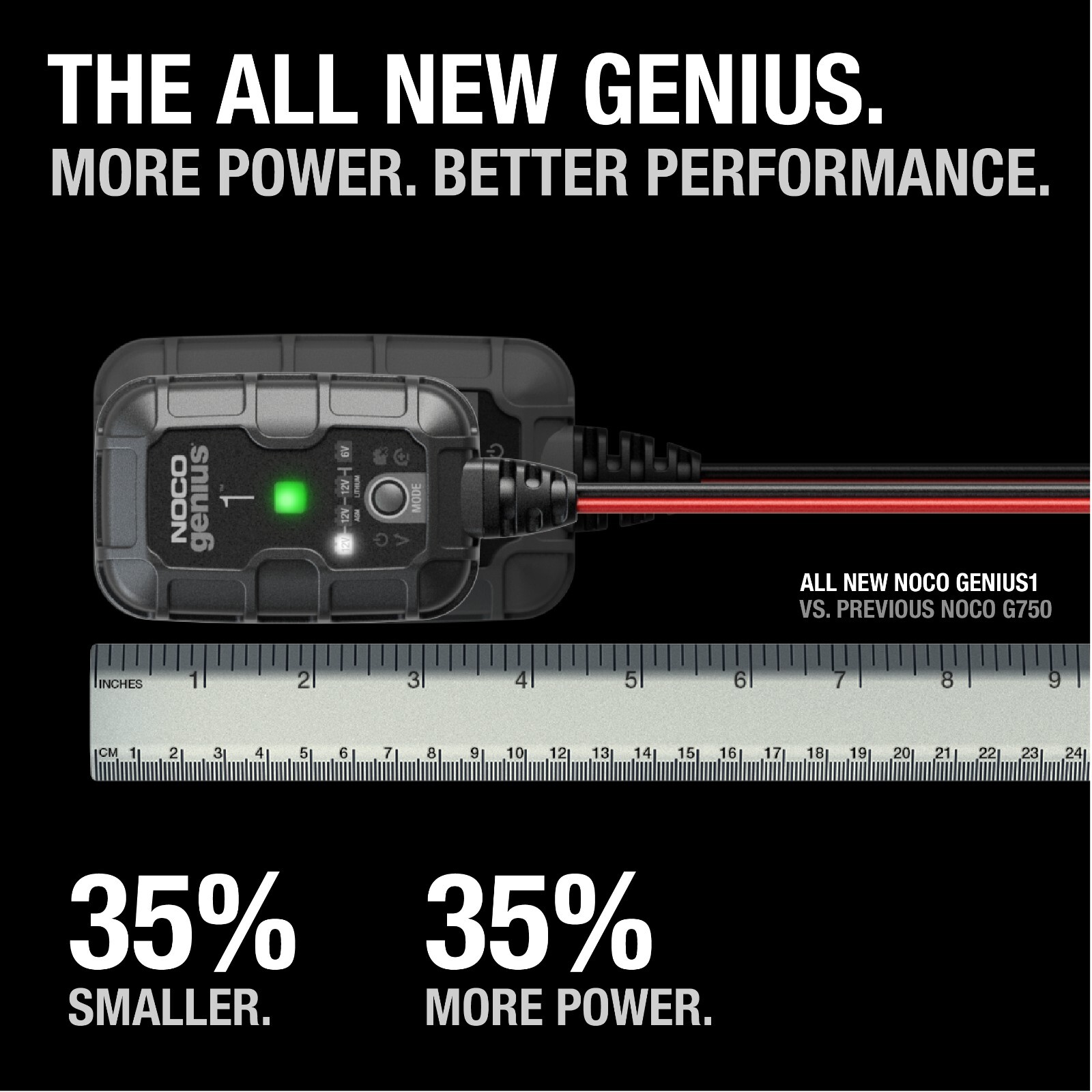 NOCO GENIUS1 6V/12V 1A Smart Battery Charger, Trickle Charger and Maintainer