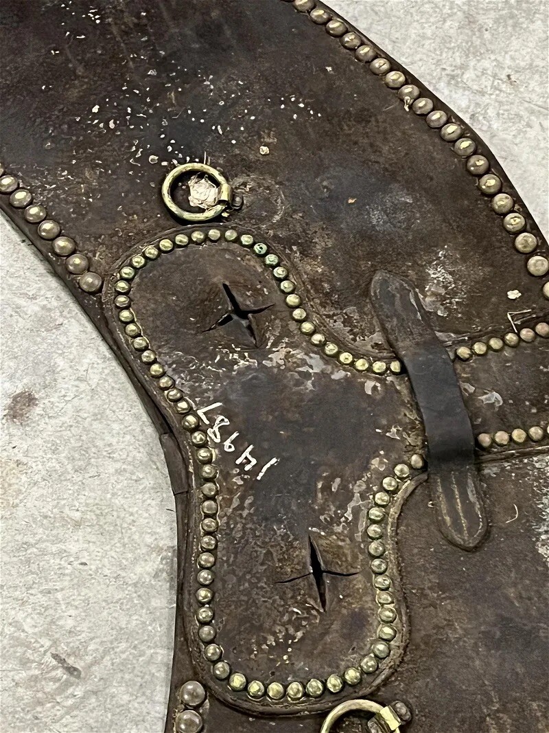RARE ID'D CIVIL WAR OFFICER HORSE LEATHER SADDLE UNDERCARRIAGE