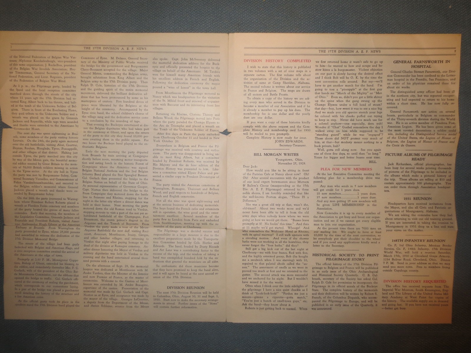 WW1: The 37th Div In The World War 1917-18, WWI Unit History, Vol 1 & 2-w 9 Maps