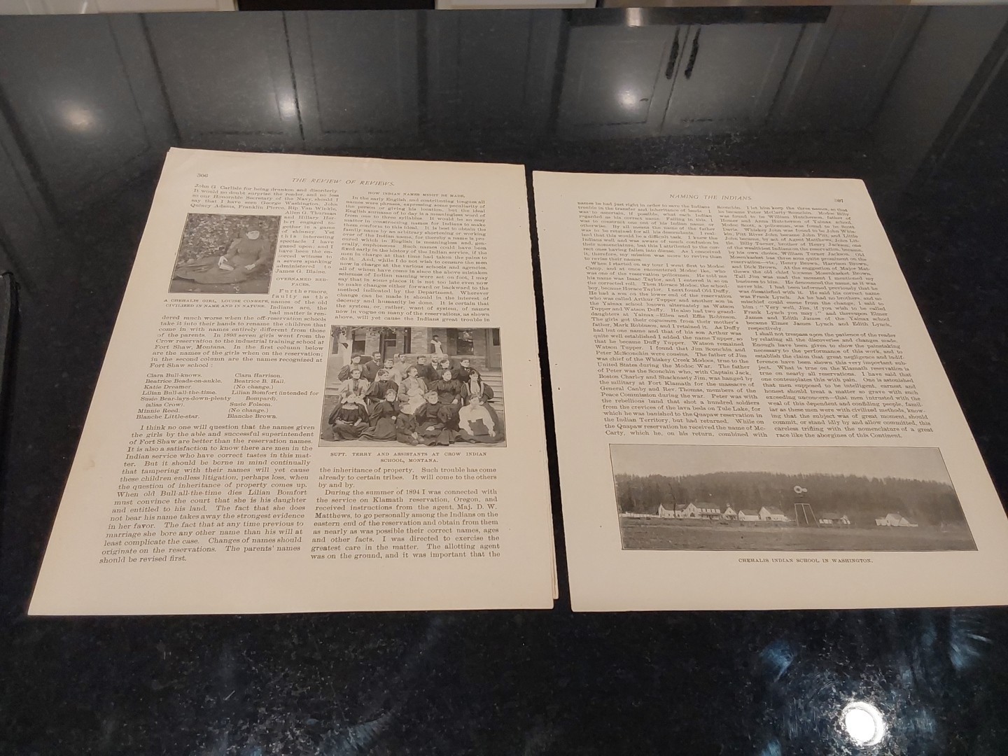 1897 "Naming the Indians" Article by Frank Terry Review of Reviews