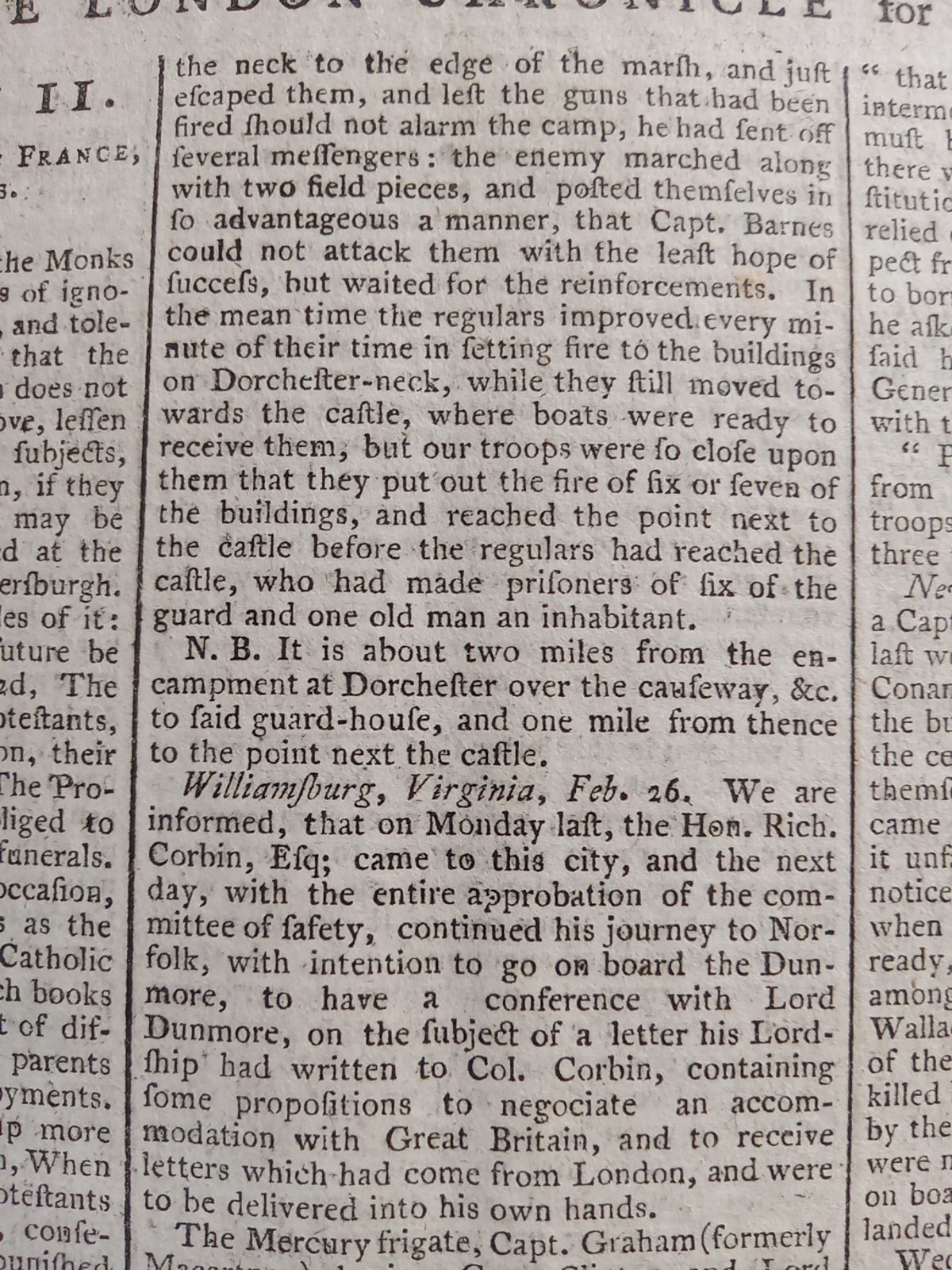 Original 1776 British Newspaper - American Revolutionary War - Colonies