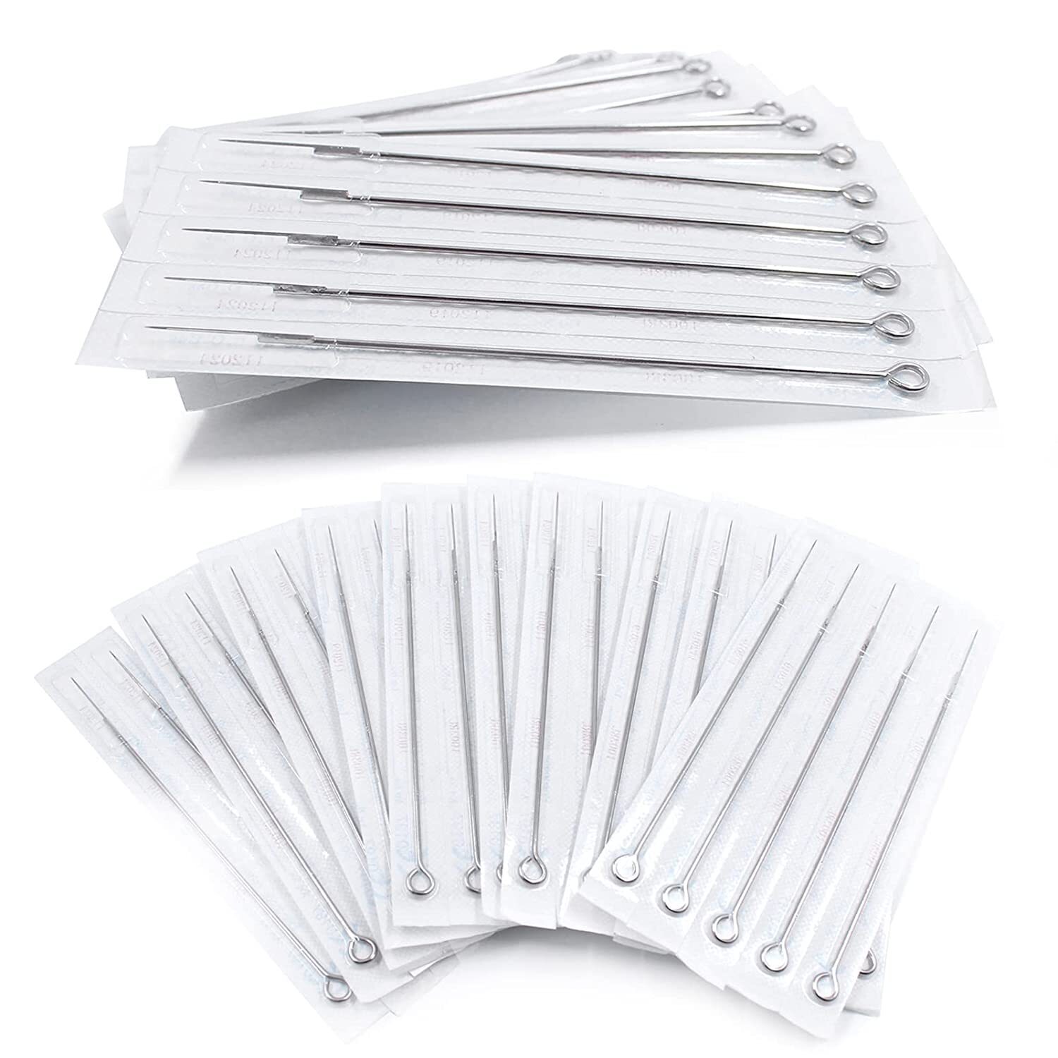 25,50,100 pcs Disposable Sterile Tattoo Needles Round Liner Shader Magnum Flat