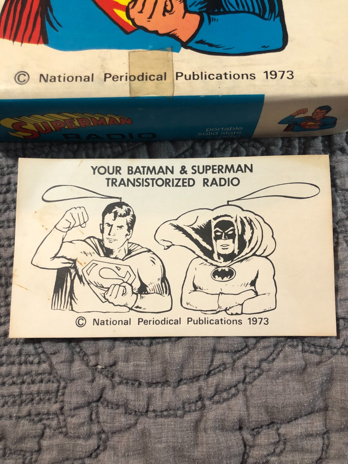 Vintage 1973 National Periodical Publications Superman Radio NEW Sealed