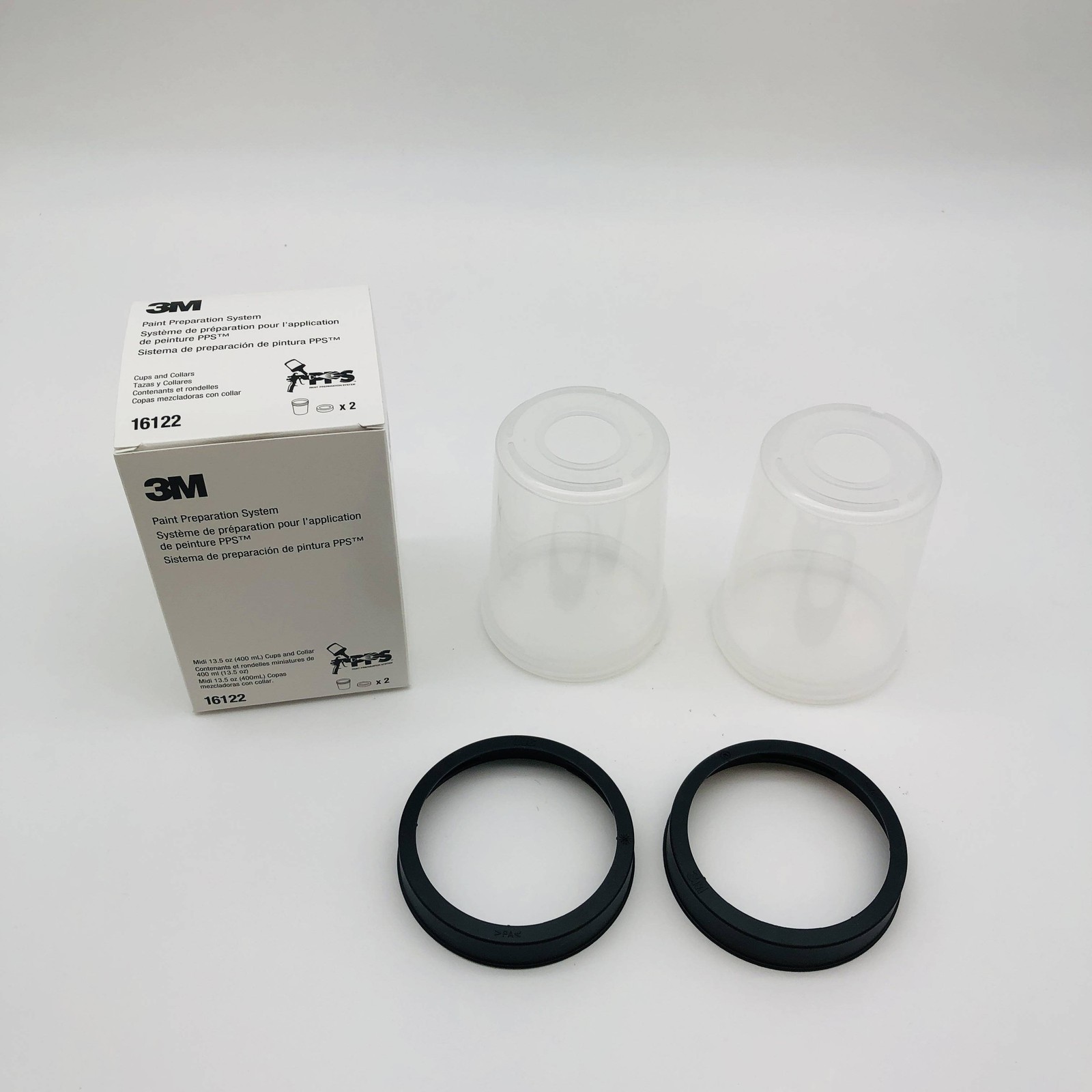 3M PPS 16122 Cup and Collar Midi 13.5oz for Paint Preparation System 1 Box of 2
