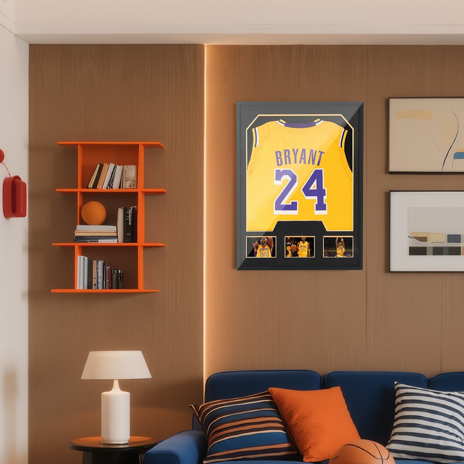 Jersey Display Case with Photo Slots, UV Protection Shadow Box for Sports (3P)