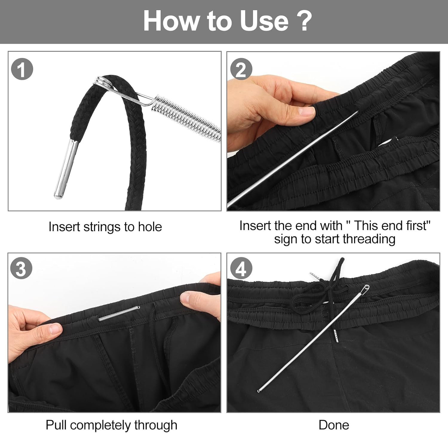 12PCS Drawstring Cord, 57 Inch Drawstring for Sweatpants, Drawstrings Replacemen