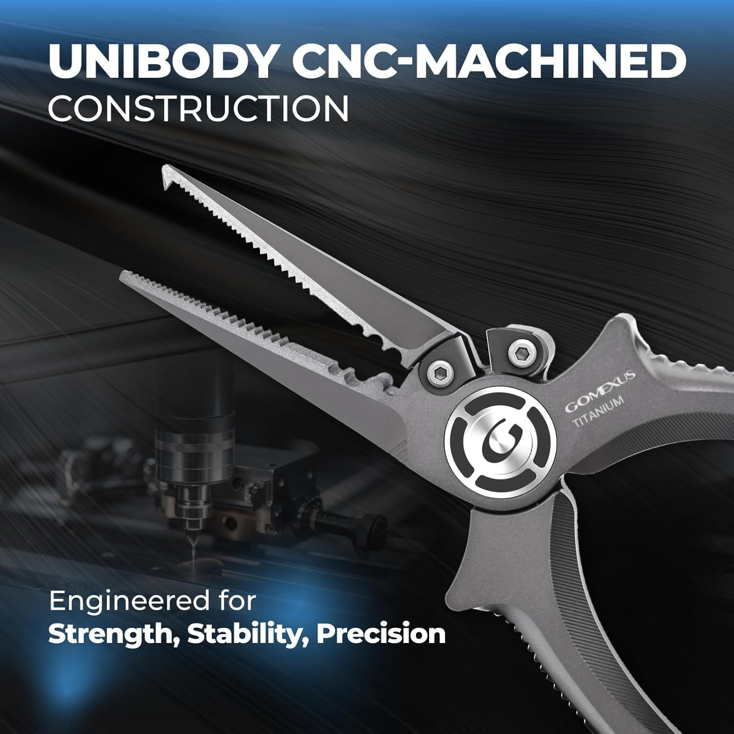 Gomexus 6.5 inch Titanium Fishing Plier 100% Saltwater Rustproof Split Ring Nose