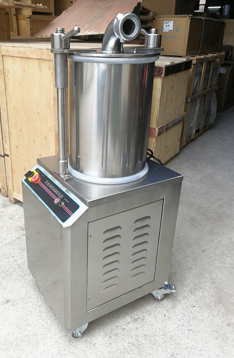 110V 26L Commercial Hydraulic Sausage Stuffer Filler SF260 with 3 Filling Nozzle