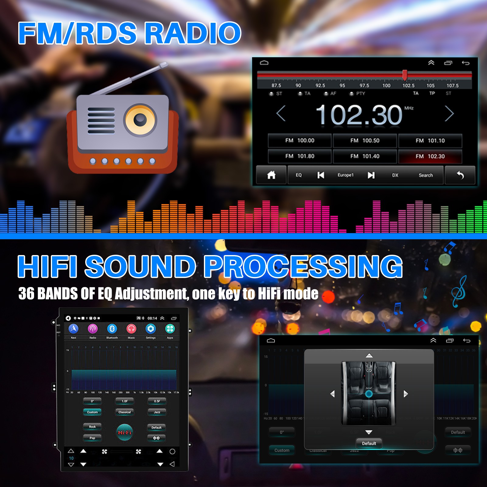 For Ford Focus 2012-2018 Apple Carplay Android 15 Car Stereo Radio GPS Navi WIFI