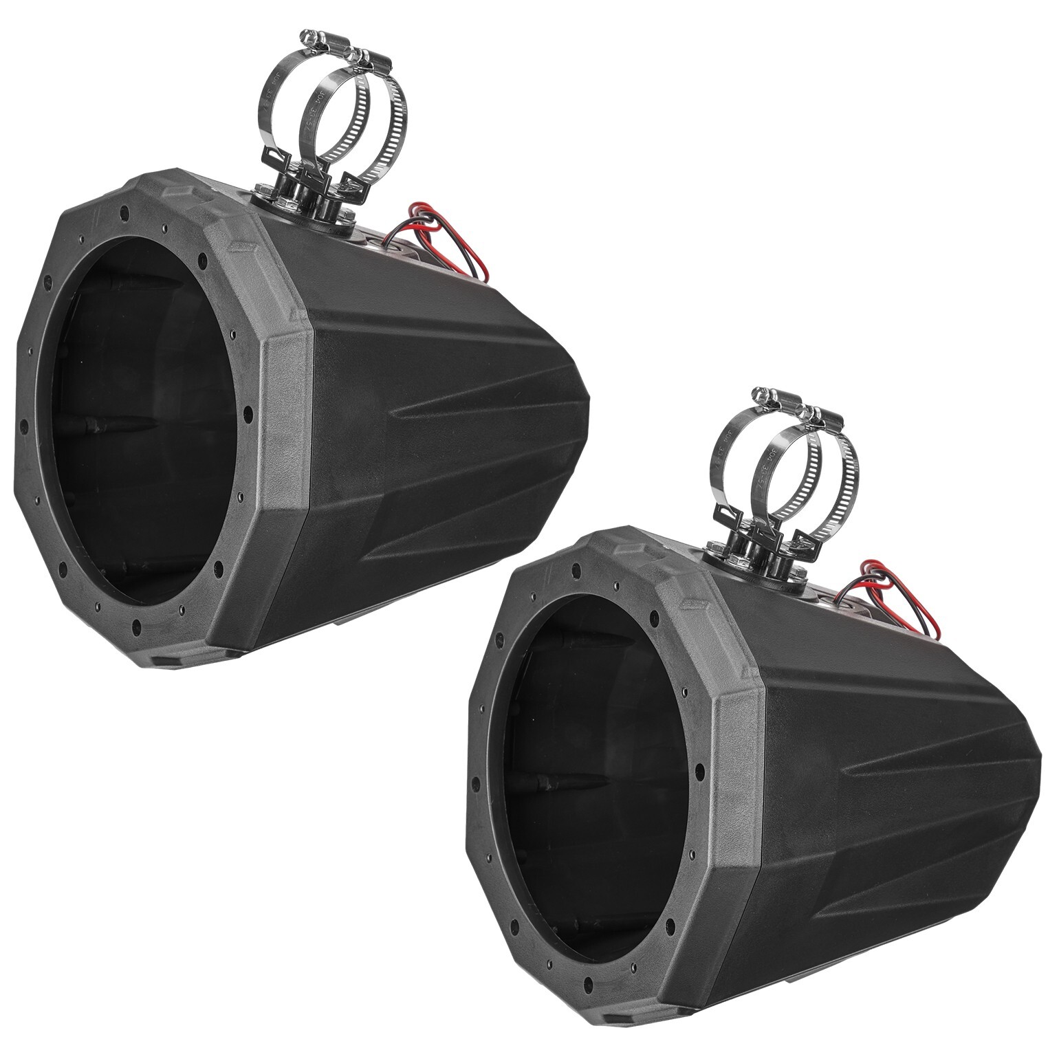 Universal UTV ATV 8" Speaker Pods Cage Enclosure For Polaris Can Am Honda