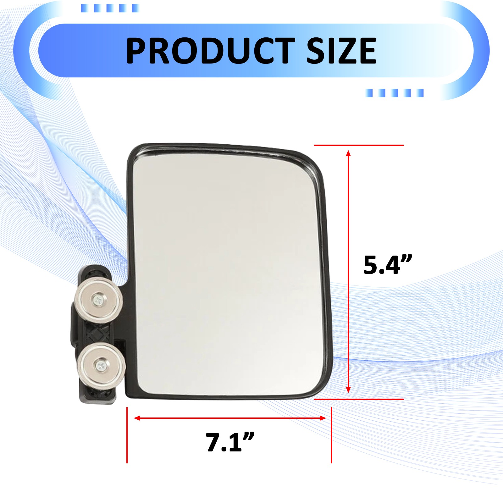 Pair 228lb Rated Magnetic Mirror Tractor View Mirrors For Kubota John Deere 2PCS