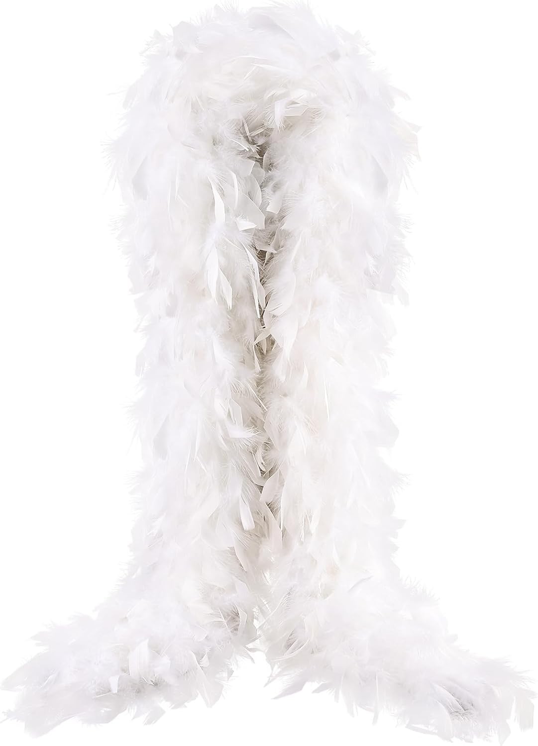 THARAHT Chandelle Feather Boa 19 Color-38g/55g100g 2Yard Dancing White
