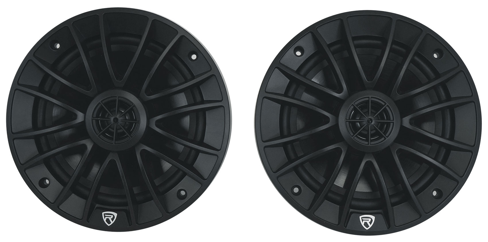 Pair Rockville RM-PREMIUM-65 BLACK 6.5" 600w Marine Boat Speakers - Crisp Sound!