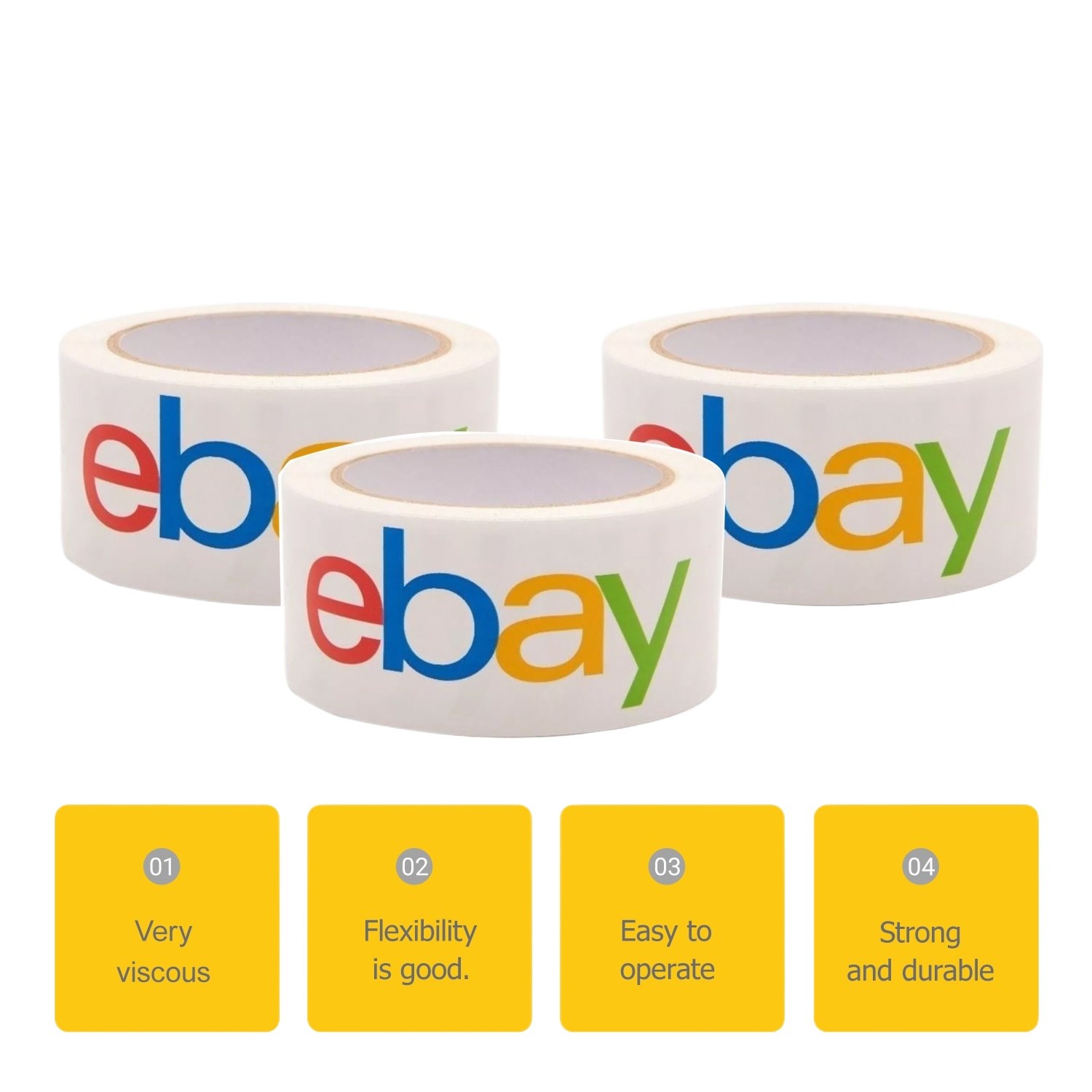 6 rolls 2"x75 yds shipping packaging colour logo tape express Official UL