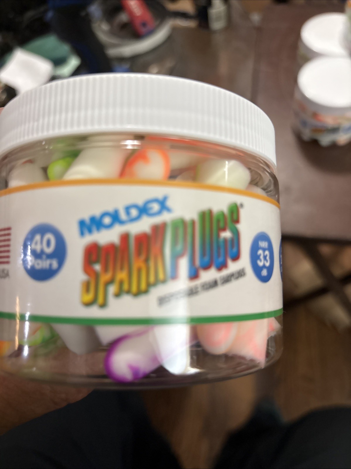 Lot Of (6) Moldex Sparkplugs Earplug Canister 6684 - 40 Pair Free Shipping