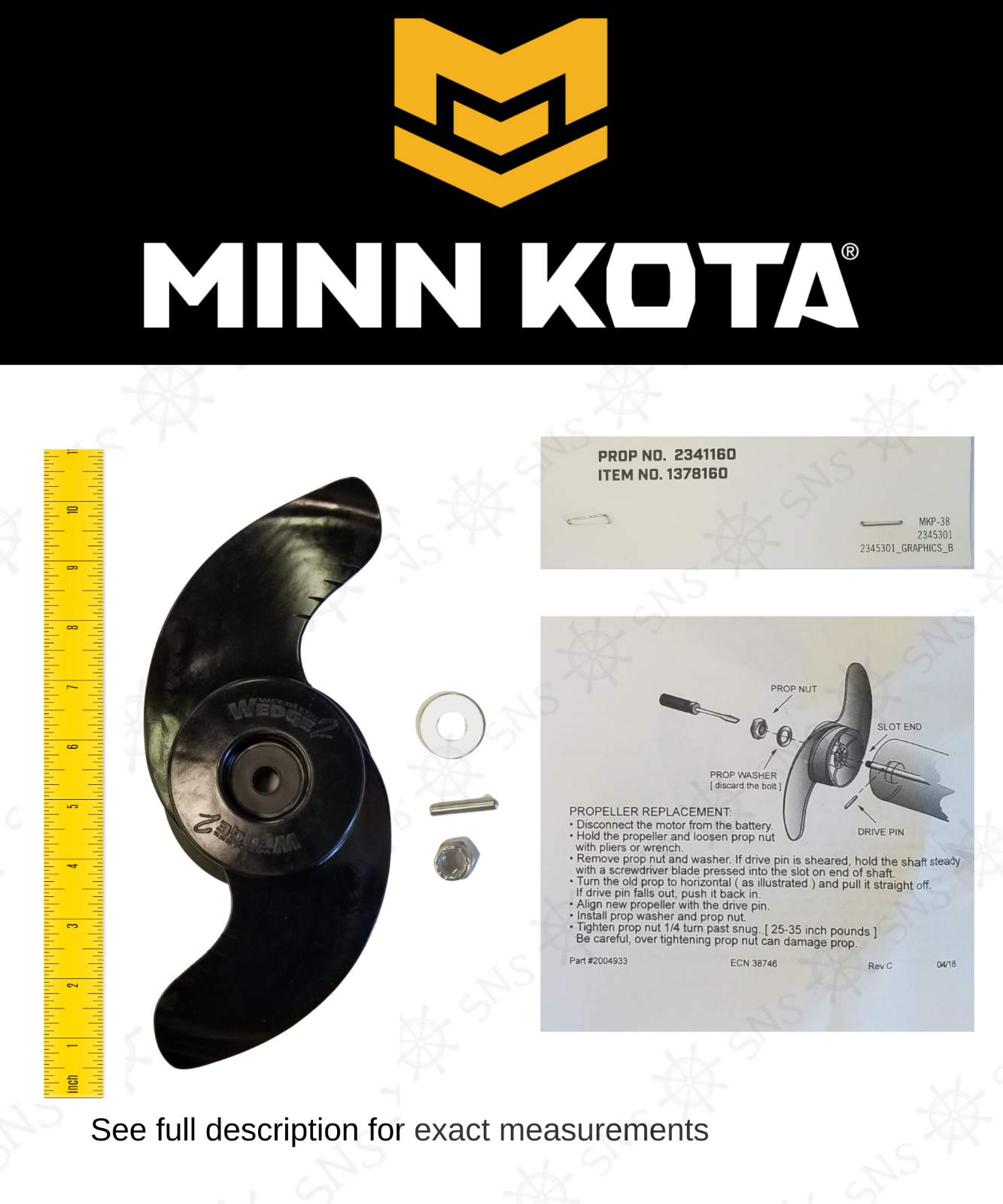MINN KOTA MKP-38 2341160 1378160 1865023 OEM WW2 ULTERRA ULTREX FORTREX 112