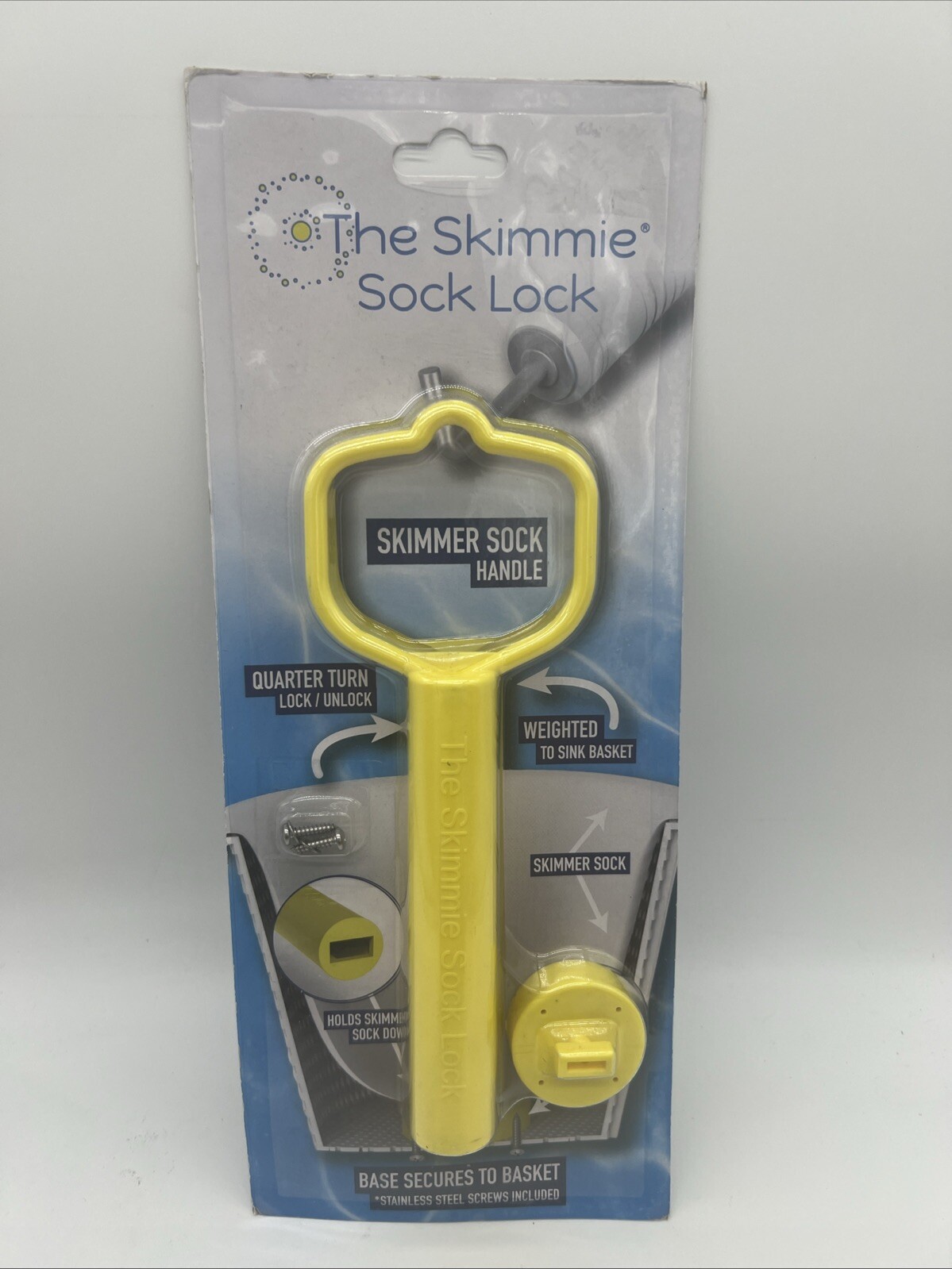 New, Sealed The Skimmie Skimmer Sock Lock Prevents Loss of Debris FreeS&H