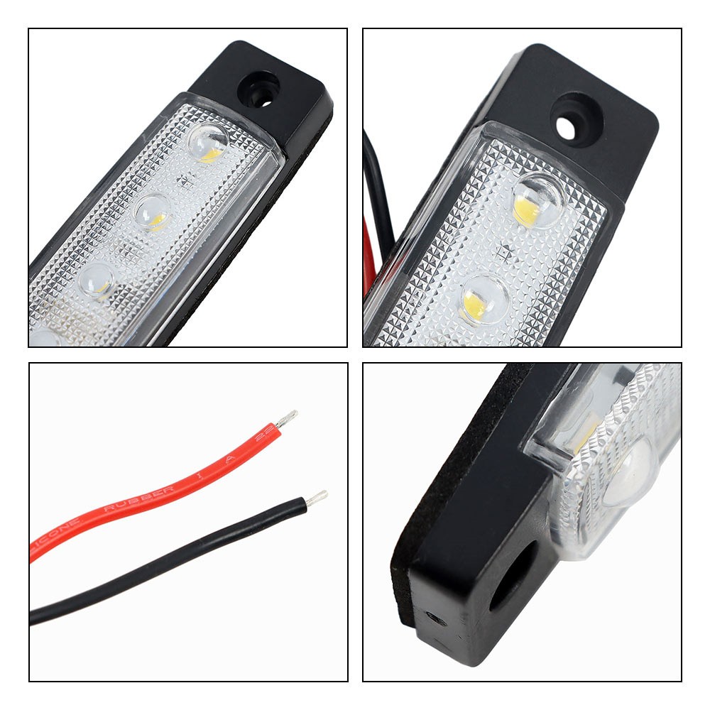 10Pack Marine Boat LED Deck Courtesy Lights Waterproof White Stern Transom Light