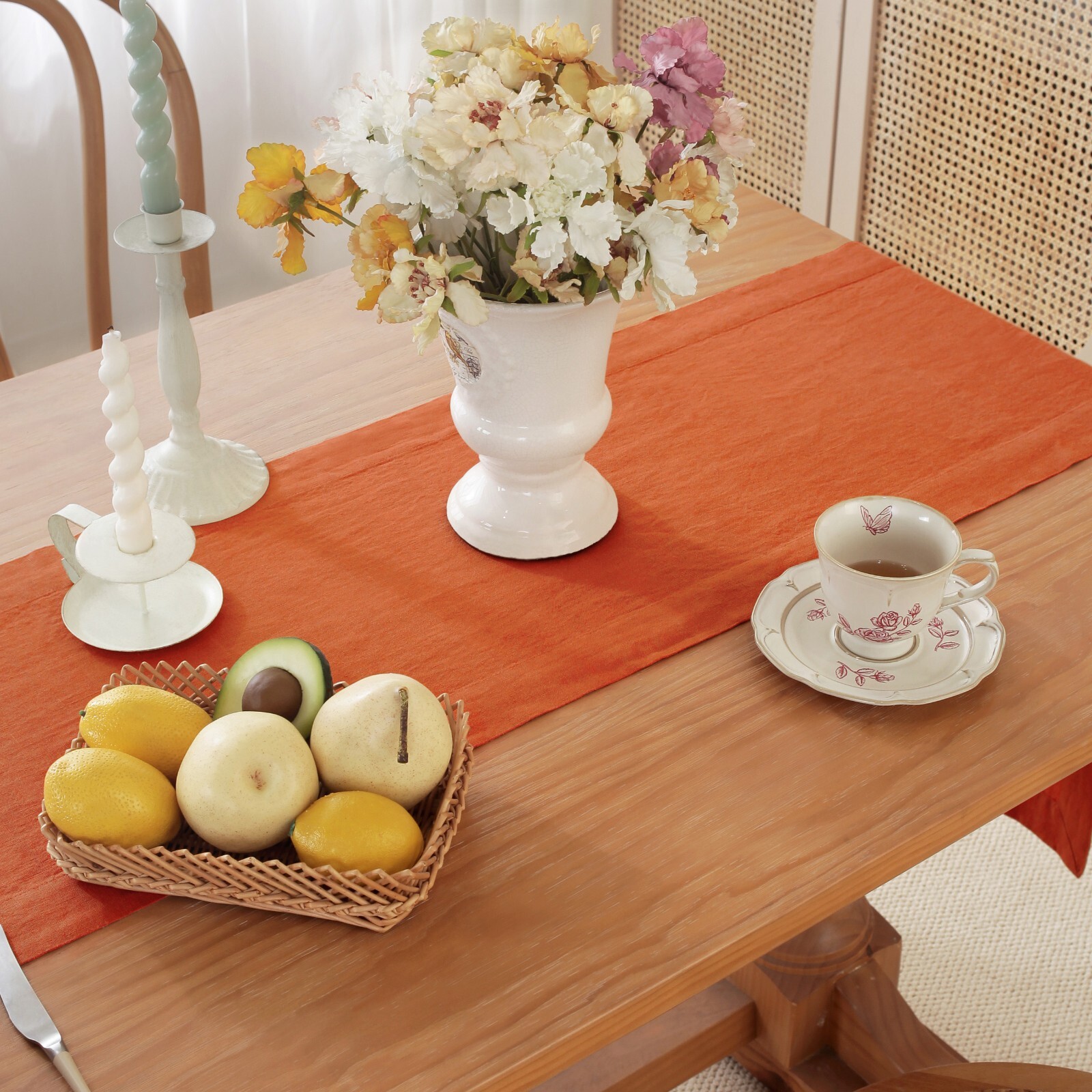 Premium French Linen Table Runner for Dining, Weddings, and Special Occasions
