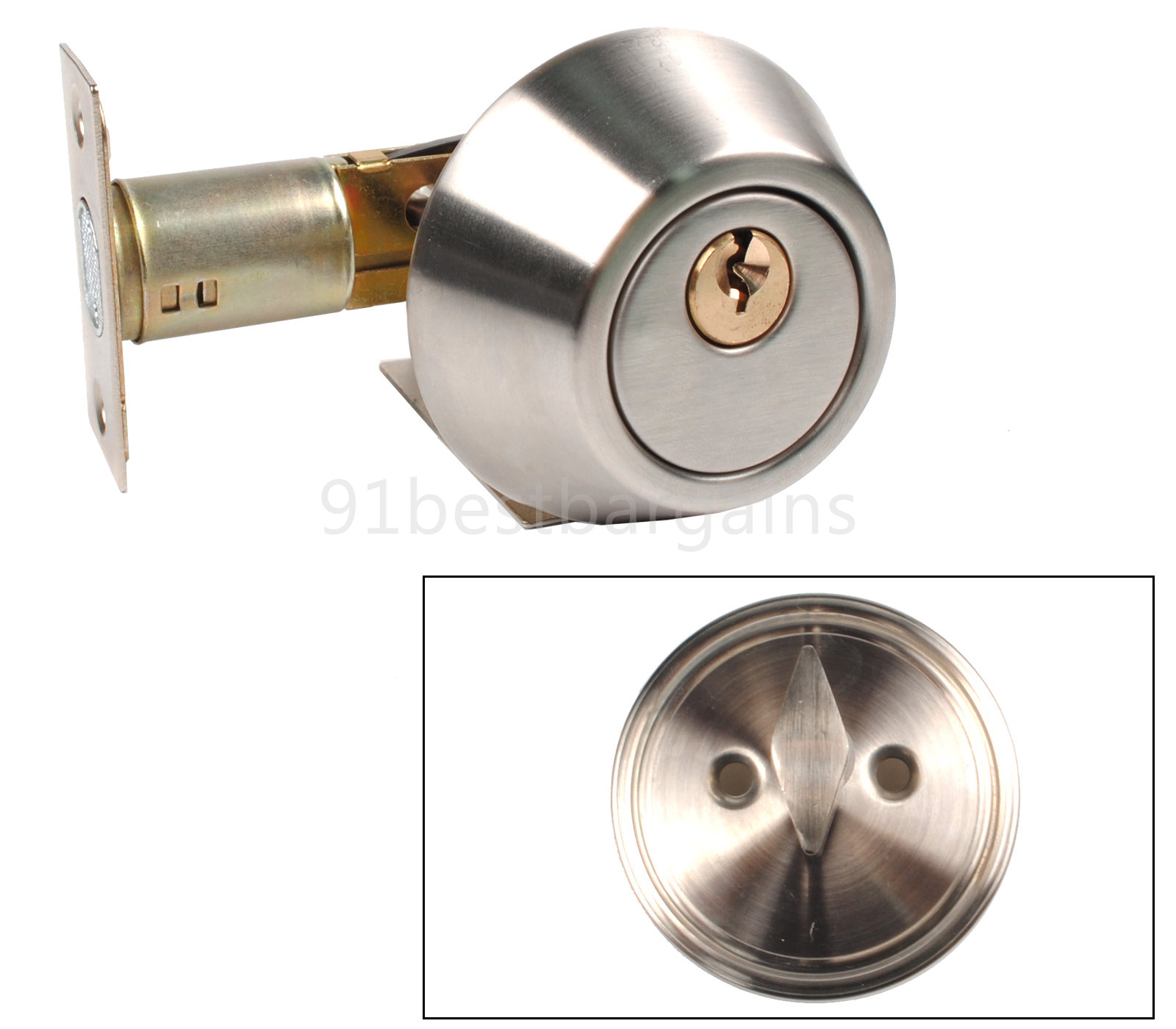 Door Lock Keyed Entry Lock 3 keys Chrome Single Cylinder Deadbolt Dead Bolt