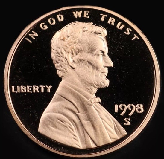 1998-S Red Deep Cameo Proof Lincoln Memorial Cent FAST SHIPPING 2497