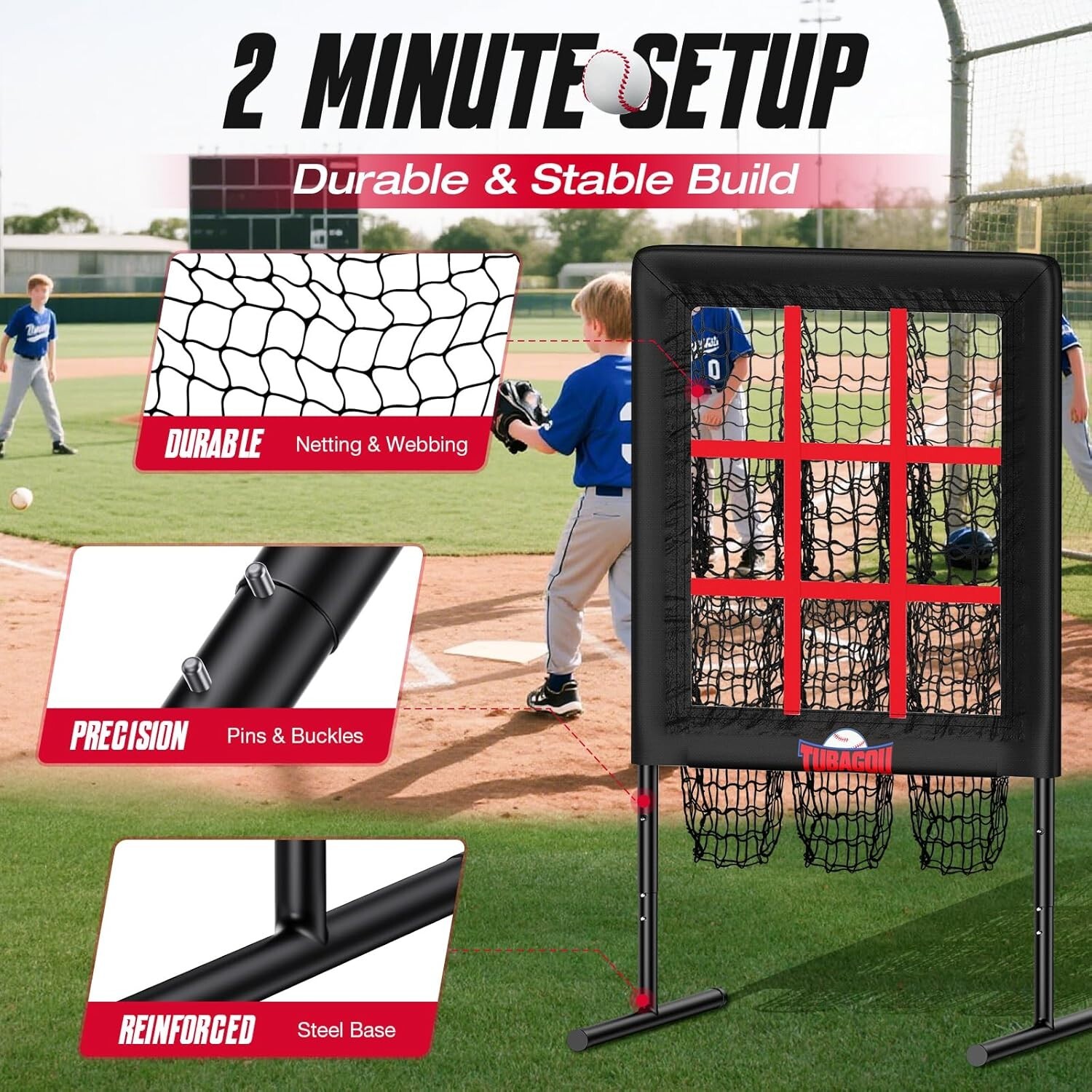9 Hole Pitching Net Pitching Target Pitchers Net Baseball Trainer