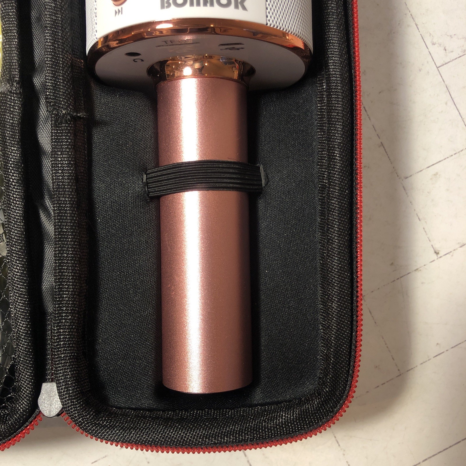 BONAOK Wireless Bluetooth Karaoke Microphone 3 in 1 Portable Mic Rose Gold +Case