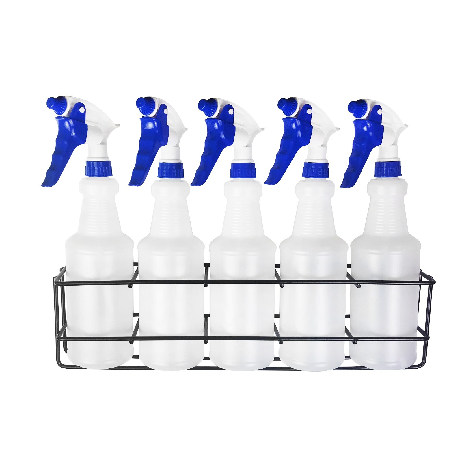 Sprayer Bottle Wall Rack - Hold 5pcs Quart Spray Bottles, Model#: QSR-5
